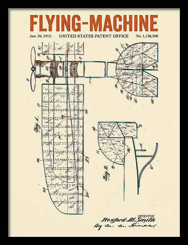 Flying Machine Retro Patent Us1130208