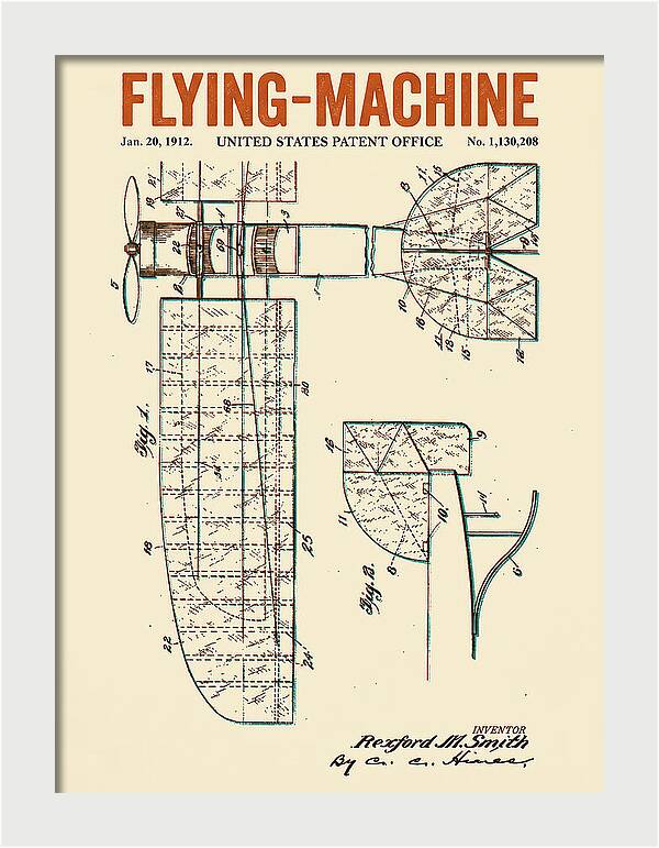 Flying Machine Retro Patent Us1130208
