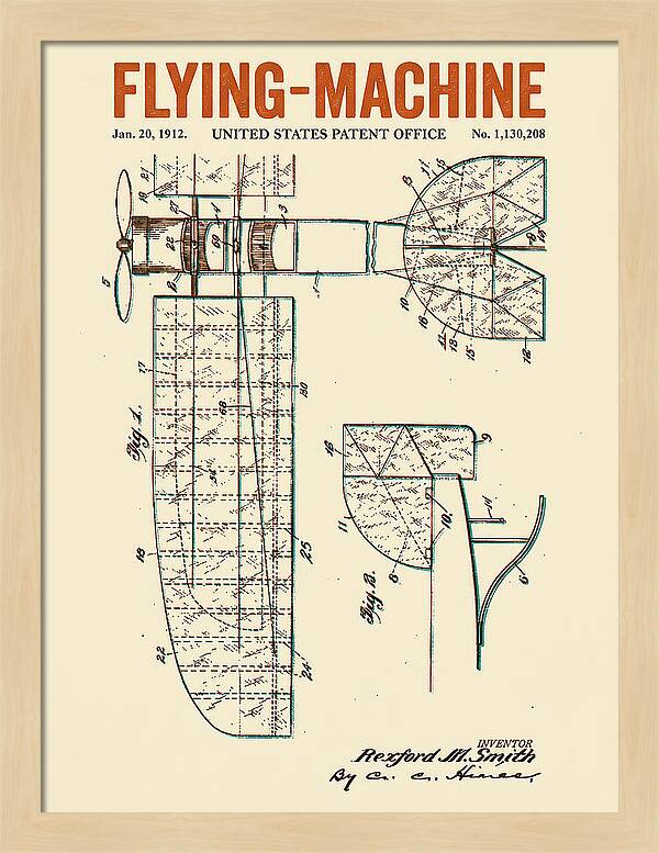 Flying Machine Retro Patent Us1130208
