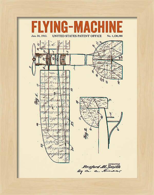 Flying Machine Retro Patent Us1130208