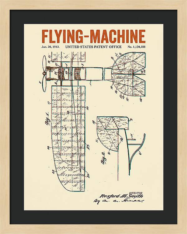 Flying Machine Retro Patent Us1130208