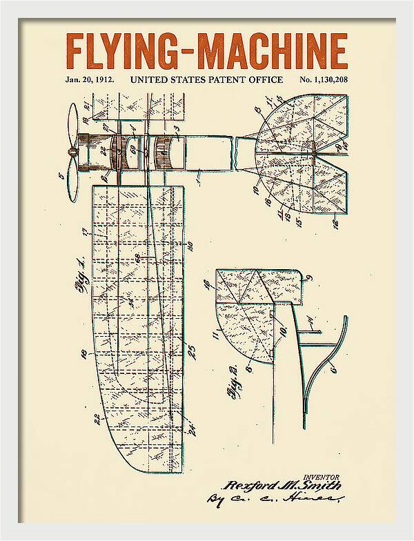 Flying Machine Retro Patent Us1130208