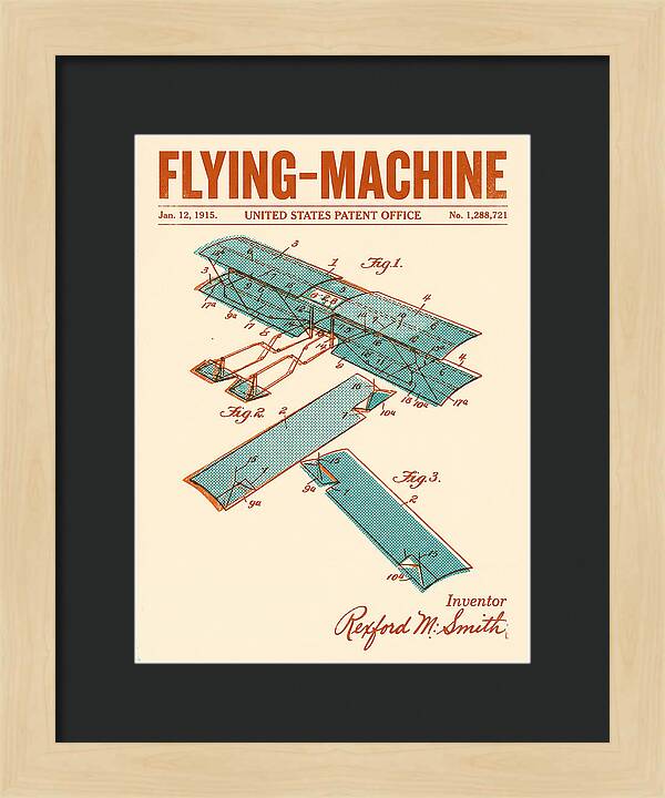 Flying Machine Retro Patent Us1288721