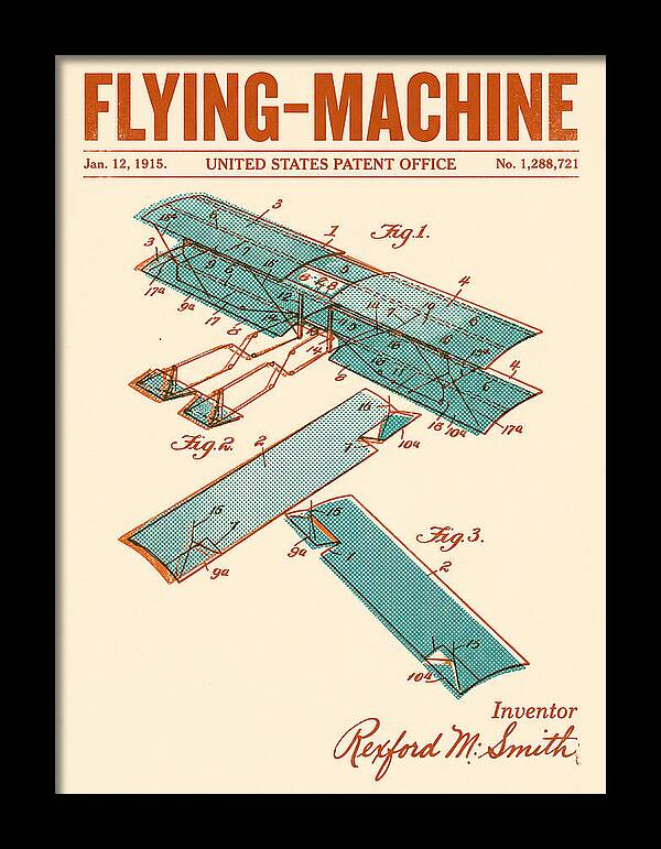 Flying Machine Retro Patent Us1288721