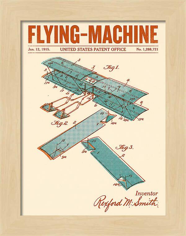 Flying Machine Retro Patent Us1288721