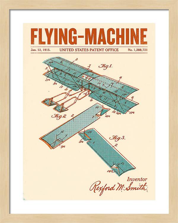 Flying Machine Retro Patent Us1288721