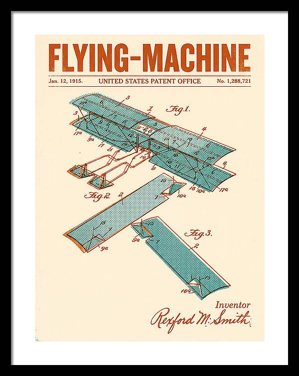 Flying Machine Retro Patent Us1288721