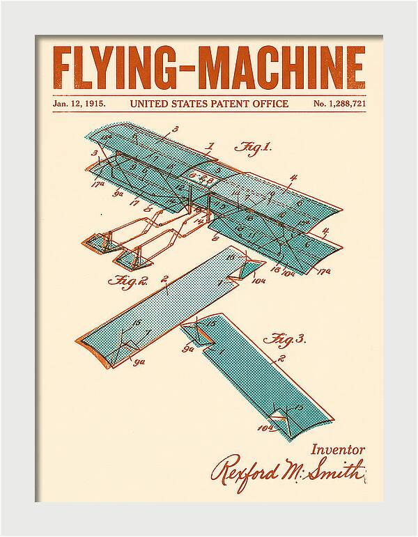 Flying Machine Retro Patent Us1288721