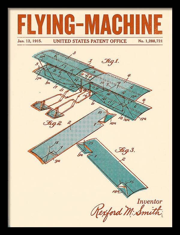 Flying Machine Retro Patent Us1288721
