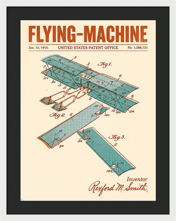 Flying Machine Retro Patent Us1288721