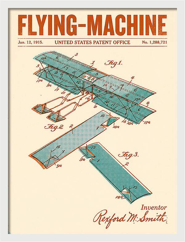 Flying Machine Retro Patent Us1288721