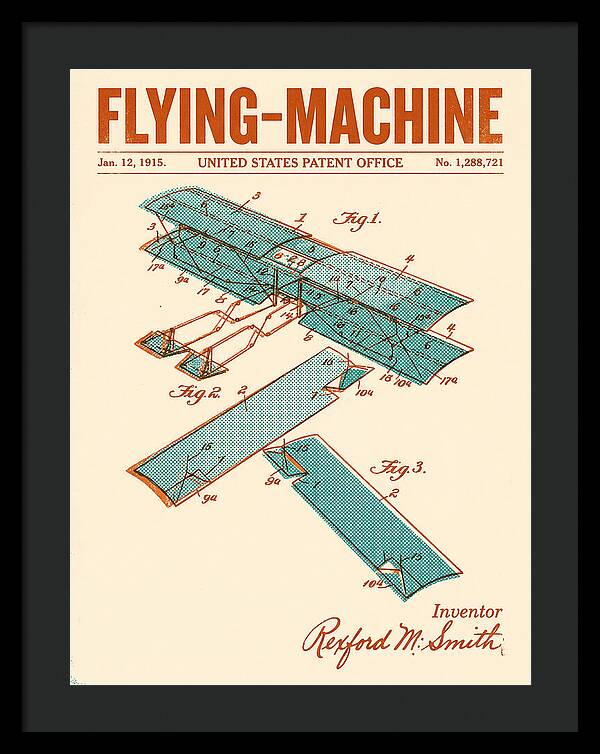 Flying Machine Retro Patent Us1288721