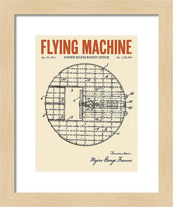 Flying Machine Retro Patent Us1523994