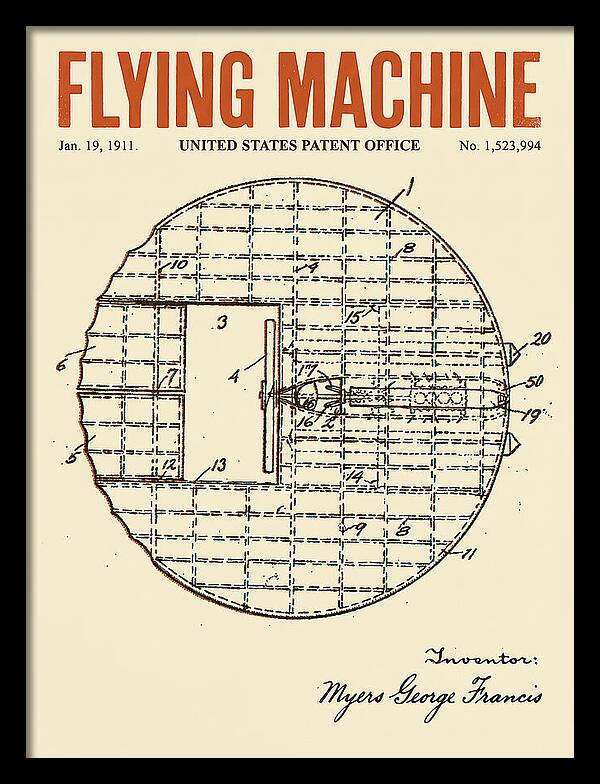 Flying Machine Retro Patent Us1523994