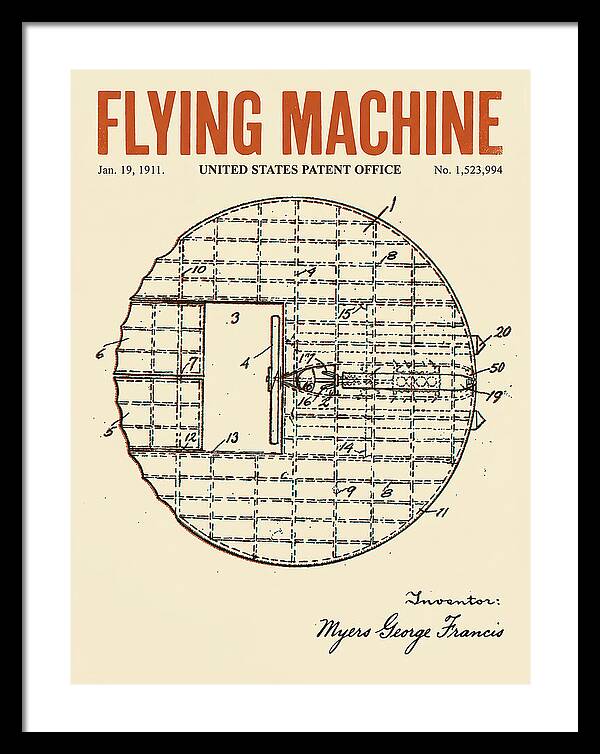 Flying Machine Retro Patent Us1523994