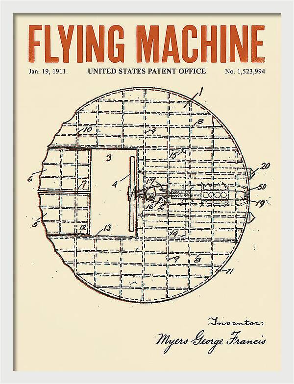 Flying Machine Retro Patent Us1523994