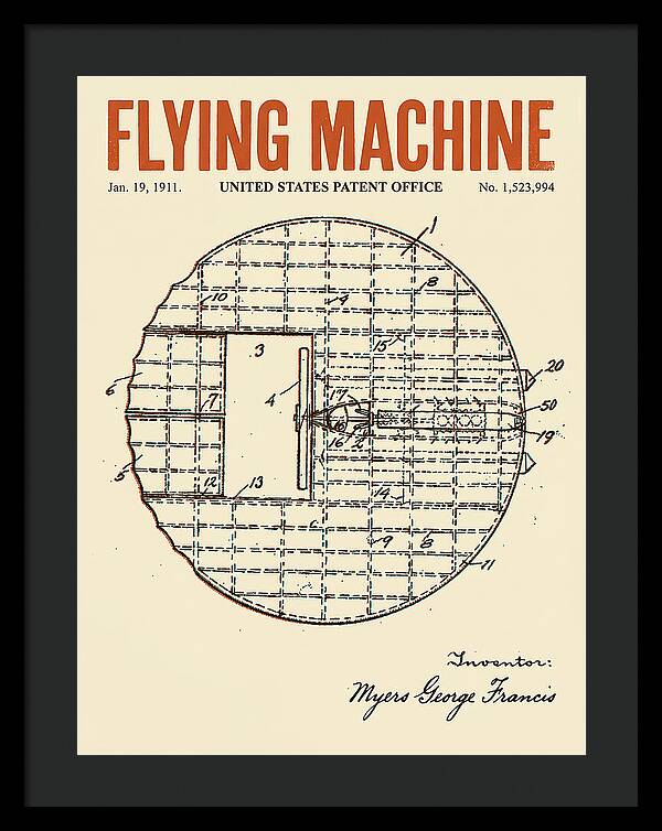 Flying Machine Retro Patent Us1523994