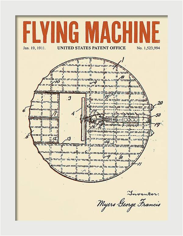 Flying Machine Retro Patent Us1523994