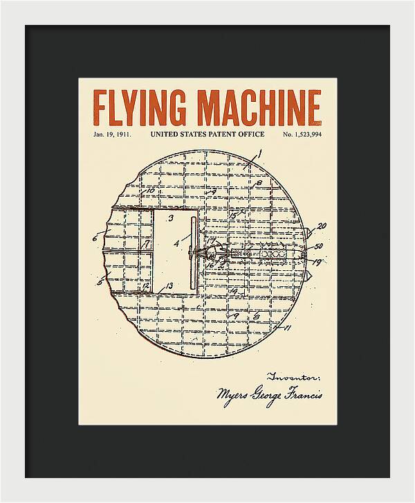 Flying Machine Retro Patent Us1523994