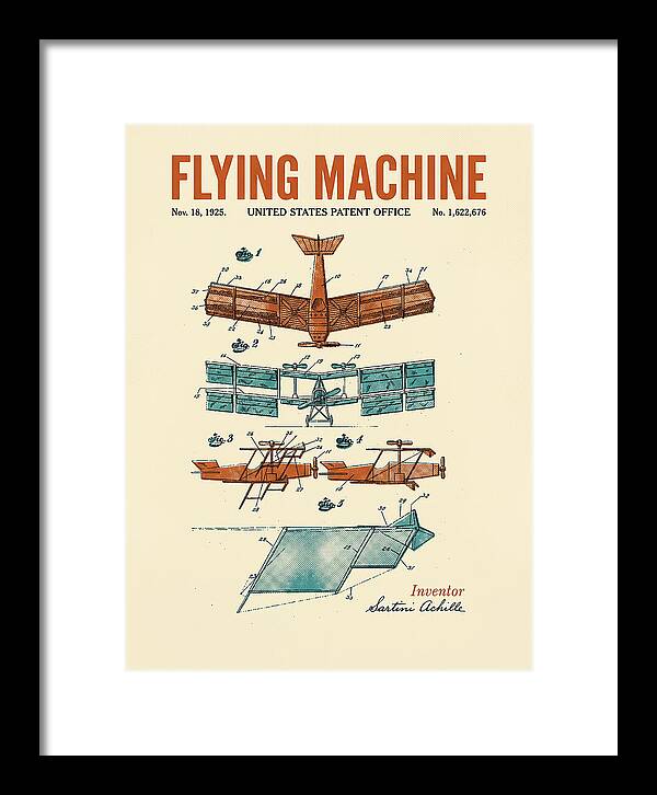 Flying Machine Retro Patent Us1622676