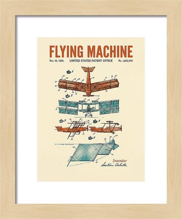 Flying Machine Retro Patent Us1622676