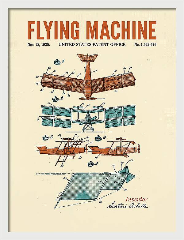 Flying Machine Retro Patent Us1622676