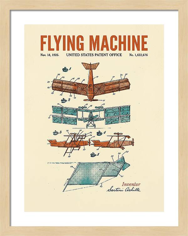 Flying Machine Retro Patent Us1622676