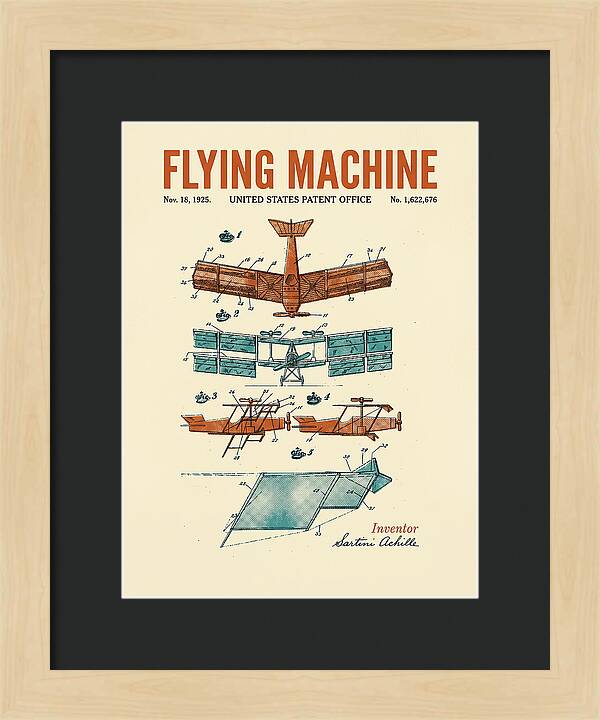 Flying Machine Retro Patent Us1622676
