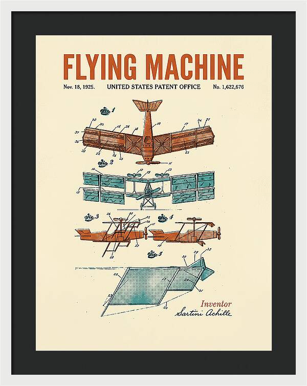 Flying Machine Retro Patent Us1622676