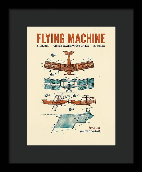 Flying Machine Retro Patent Us1622676
