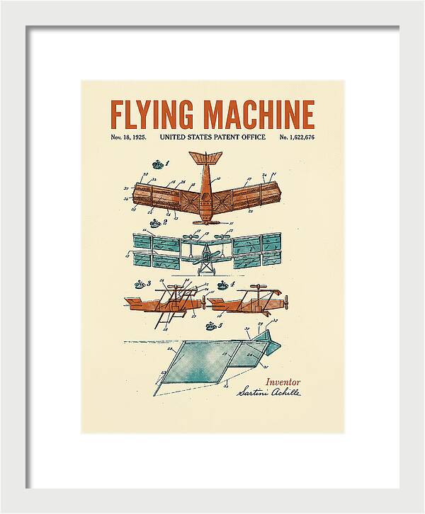 Flying Machine Retro Patent Us1622676