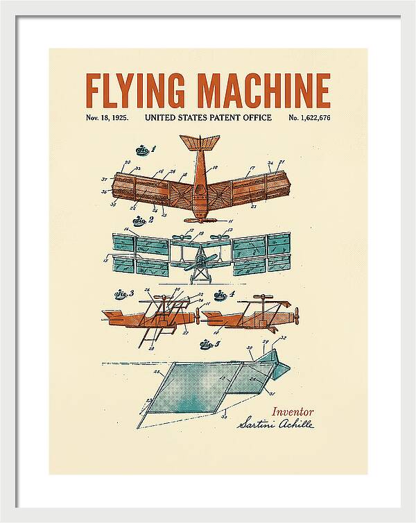 Flying Machine Retro Patent Us1622676