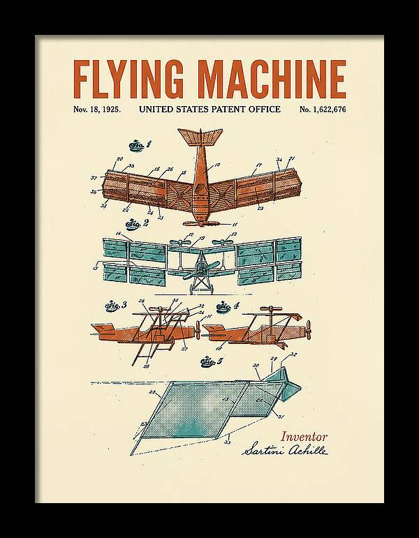 Flying Machine Retro Patent Us1622676