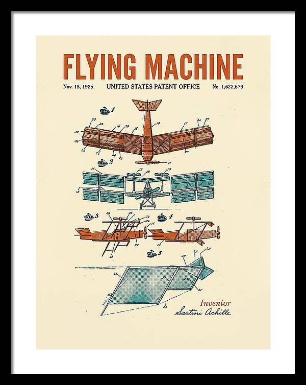 Flying Machine Retro Patent Us1622676
