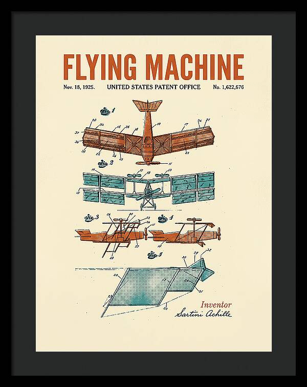 Flying Machine Retro Patent Us1622676