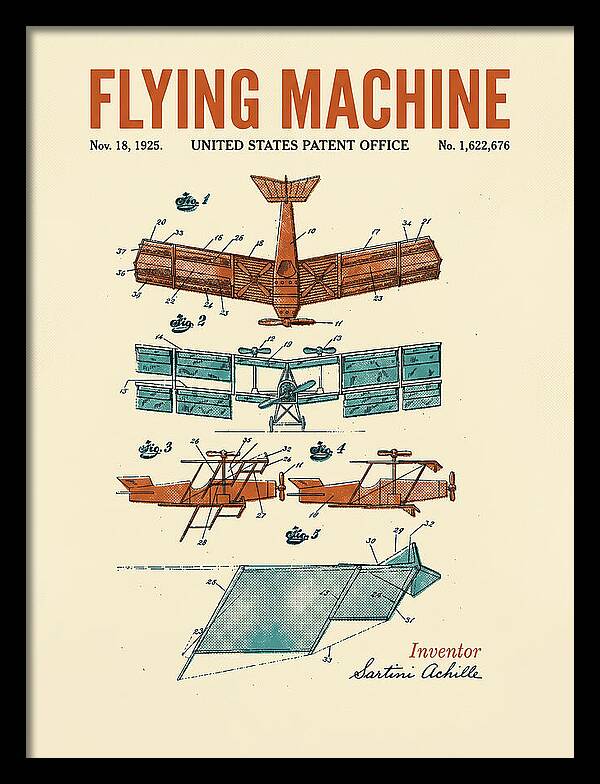 Flying Machine Retro Patent Us1622676