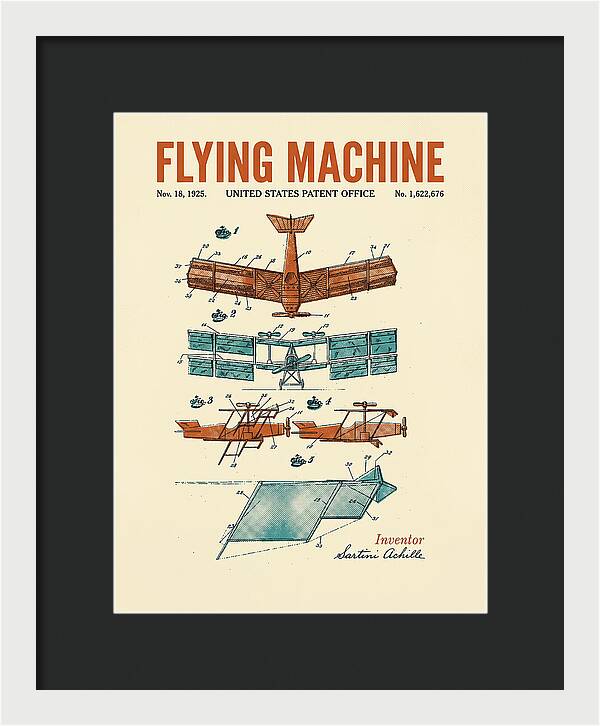 Flying Machine Retro Patent Us1622676