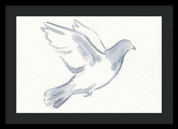 Flying Pigeon In Watercolor