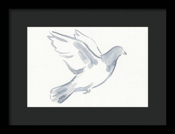 Flying Pigeon In Watercolor