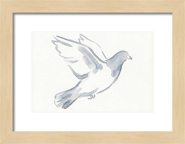 Flying Pigeon In Watercolor