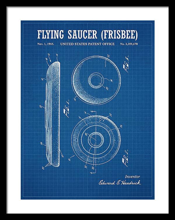 Flying Saucer Frisbee Blueprint Patent Us3359678a