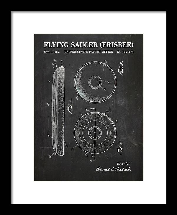 Flying Saucer Frisbee Chalkboard Patent Us3359678a