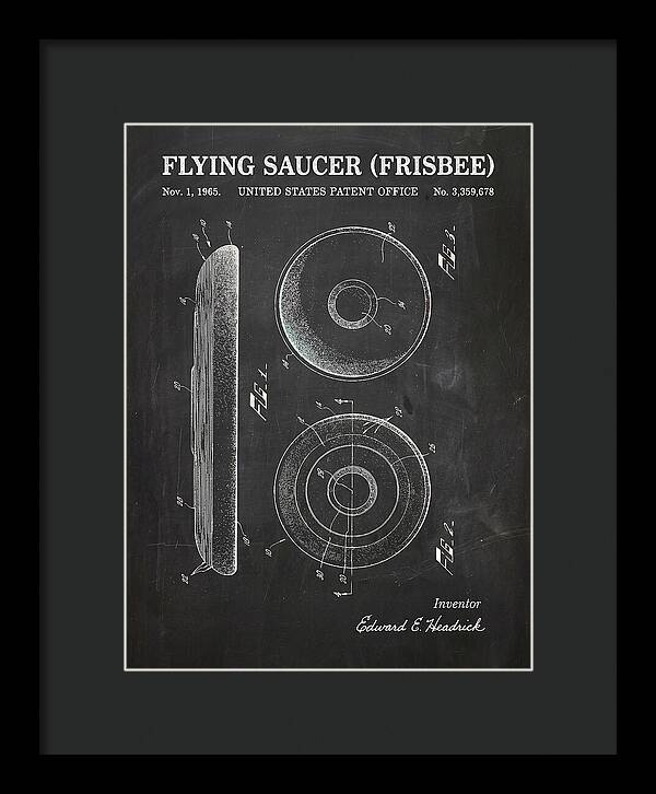 Flying Saucer Frisbee Chalkboard Patent Us3359678a