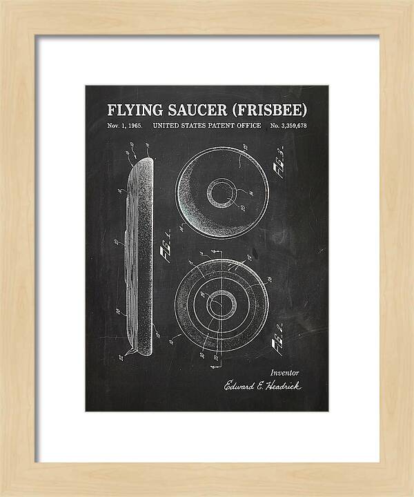 Flying Saucer Frisbee Chalkboard Patent Us3359678a