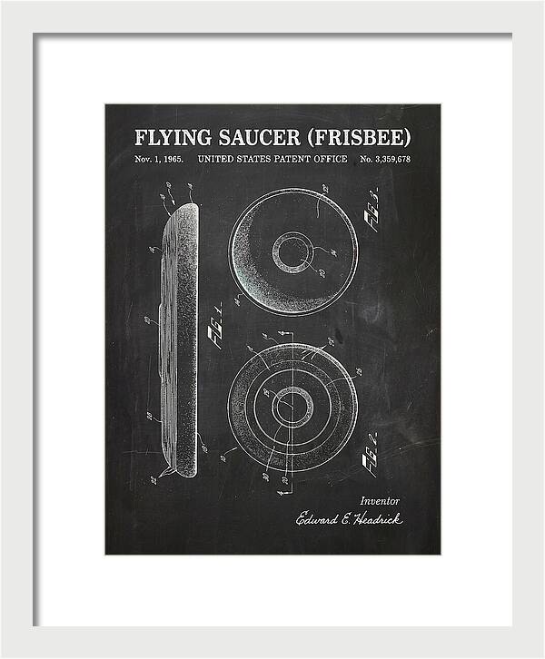 Flying Saucer Frisbee Chalkboard Patent Us3359678a