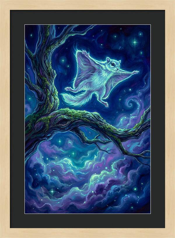 Flying Squirrel In Flight