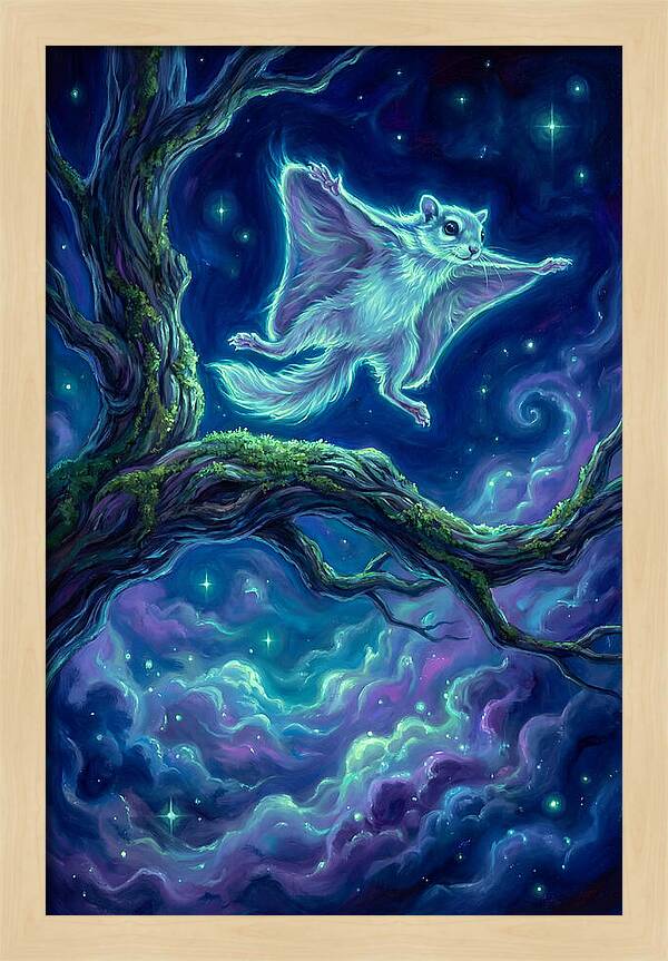 Flying Squirrel In Flight