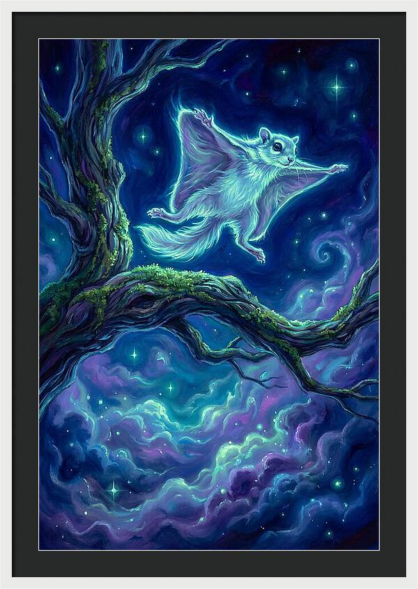 Flying Squirrel In Flight