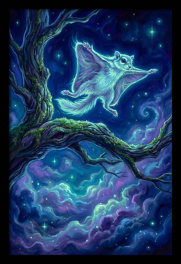 Flying Squirrel In Flight