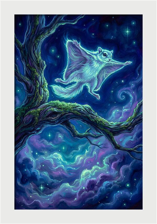Flying Squirrel In Flight